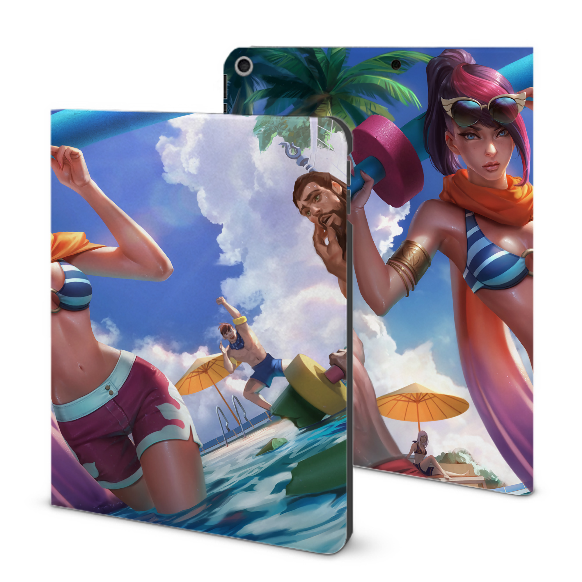 （画像用） リーグ・オブ・レジェンド League of Legends LOL IPad ケース ブック型 PUレザー TPU 耐衝撃 軽量 薄型 ペン収納なし 全面保護 IPad 各モデル対応